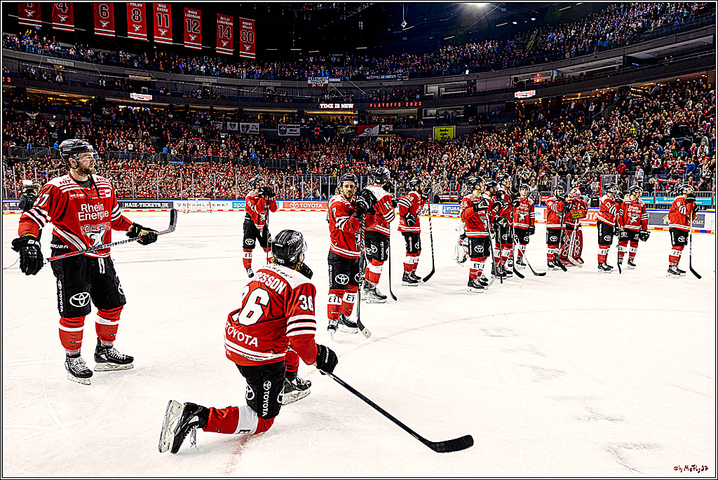 PENNY DEL Viertelfinale Spiel 6;  Koelner Haie - Adler Mannheim; Koeln, 26.03.2023